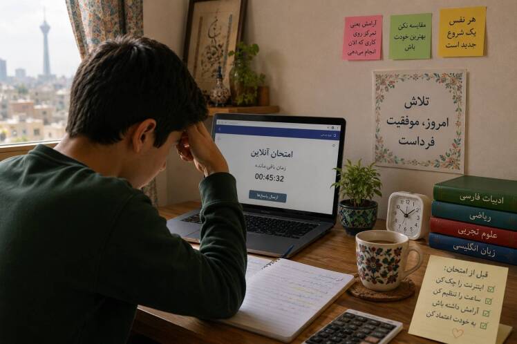 آیا امتحان مجازی استرس‌زا است؟